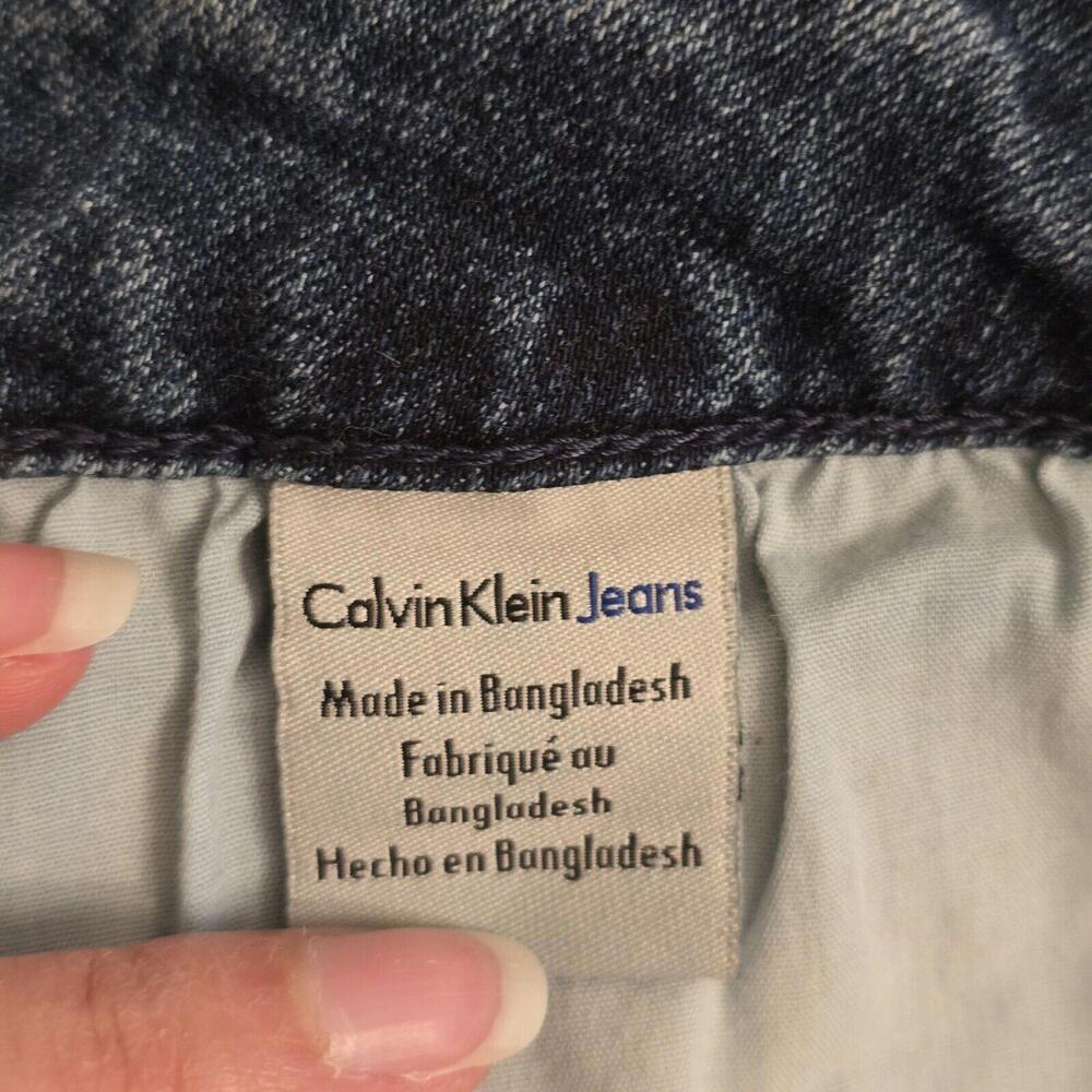 Calvin Klein Jeans Women's Size 6 Blue Mid-Rise Slim Boyfriend Denim 28" Inseam - Picture 7 of 8